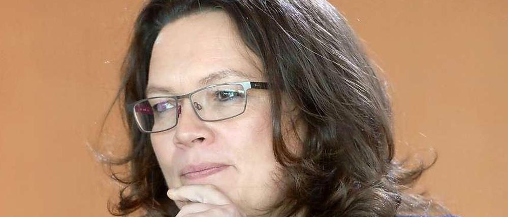 Wird ihr Gesetz vor dem Bundesverfassungsgericht Bestand haben? Andrea Nahles will die Zwerggewerkschaften dazu bringen zu kooperieren.