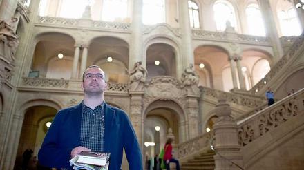 NPD-Landeschef Sebastian Schmitke musste sich vor dem Amtsgericht Berlin verantworten.