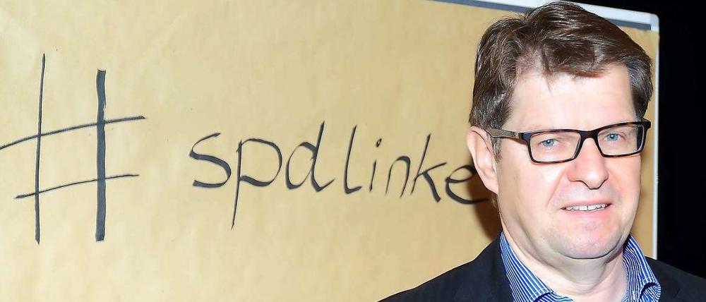 SPD-Vize Ralf Stegner sagte am Samstag in Magdeburg: „Das Herz der SPD schlägt links.“