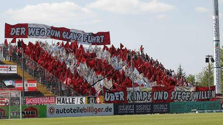 Immerhin Unions Fans machten eine gute Figur in Aalen.