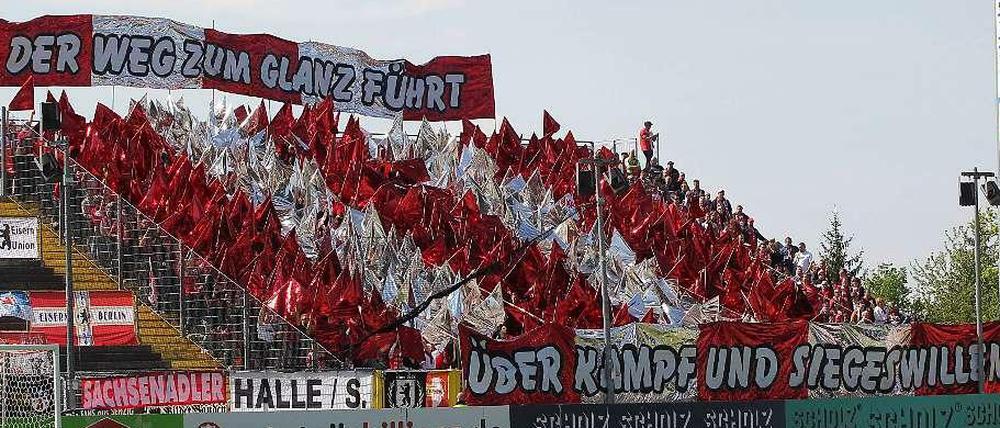 Immerhin Unions Fans machten eine gute Figur in Aalen.