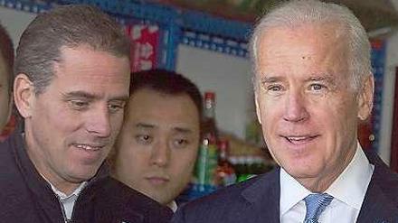 US-Vizepräsident Joe Biden mit seinem Sohn Hunter.