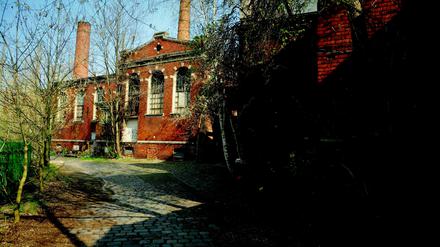 Die Ruine der Wiesenburg in Berlin-Wedding. Das stark verfallene Gebäude steht auf einem Privatgelände.