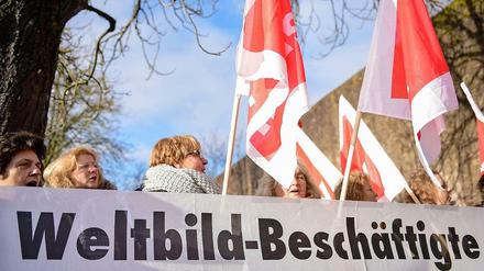 Viele der Weltbild-Beschäftigten bangen um ihre Jobs.