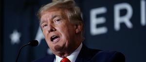 US-Präsident Donald Trump bei seiner Rede im America First Policy Institute