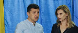 Wolodymyr Selenskyj, Präsident der Ukraine, und seine Ehefrau, Olena Selenskyj