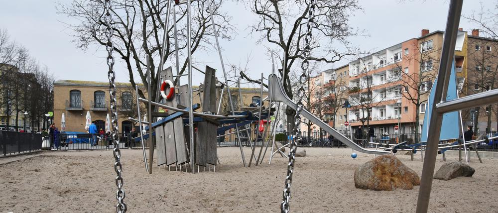 Ein Spielplatz in Kreuzberg.