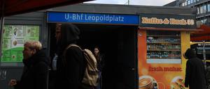 U-Bahn-Eingang am Leopoldplatz in Berlin-Wedding.
