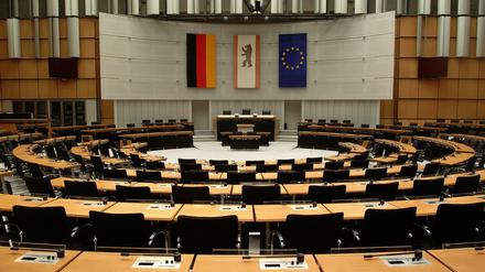 Das Abgeordnetenhaus Berlin, Blick in den Sitzungssaal, Abgeordnetenhaus, Sitzungssaal, Senat von Berlin Foto: Kai-Uwe Heinrich