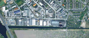 Das Späthsfelder Dreieck, begrenzt vom Britzer Verbindungskanal und der Autobahn am Teltowkanal (A 115), soll langfristig bebaut werden.