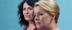 Skeptisch beäugt. Franziska Giffey (vorn) mit Bettina Jarasch, hier noch als Kontrahentinnen im Wahlkampf.
