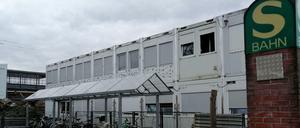 Containerblöcke am S-Bahnhof Grünau.