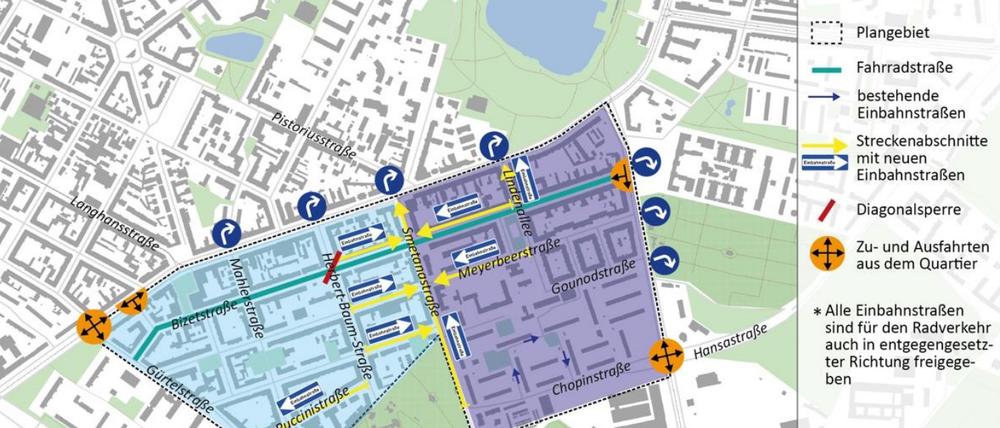 Der Kiezblock im Komponistenviertel Weißensee.