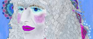 Ulrike Ottinger, in jungen Jahren gezeichnet von Tabea Blumenschein.