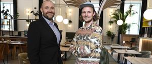 Zur Eröffnung 2022 noch guter Dinge: Restaurantmanager Robert Kittelmann und Küchenchef Fabian Fiedler.