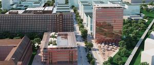 So soll die neue Siemensstadt aussehen - recht unter der S-Bahnhof.