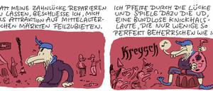 Philosophisch-humoristische Familienepisoden: Von Leo Leowalds „Zwarwald“-Strips ist kürzlich der Sammelband „Stopptanz“ erschienen.