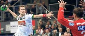 Aufgestiegen. Wie schon gegen Magdeburg wird Tom Skroblien aus dem zweiten Füchse-Team auch heute in Flensburg spielen. 