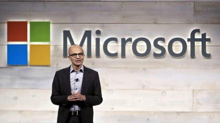 Erfolgreicher Start. Satya Nadella winken nach seinem ersten Jahr an der Spitze des Windows-Konzerns.