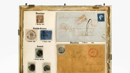 Die berühmteste Briefmarke der Welt, die "Blaue Mauritius".