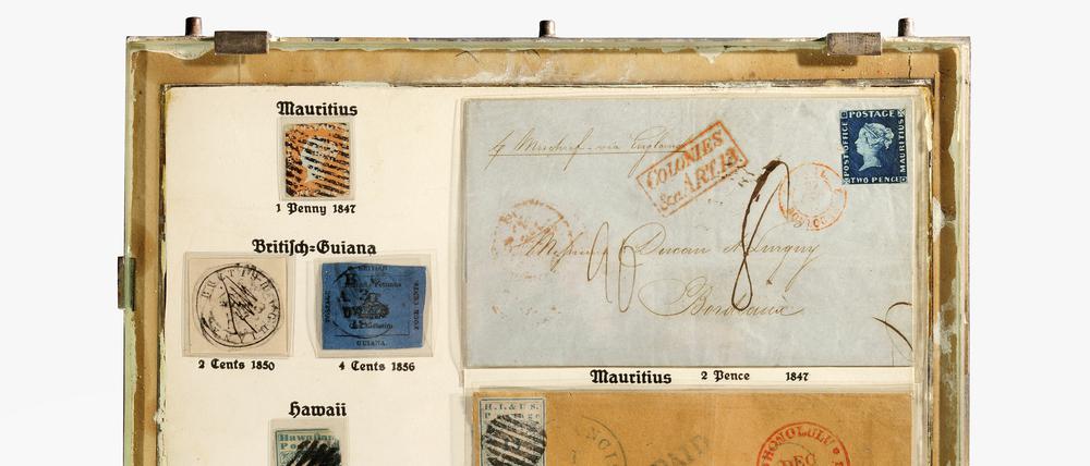 Die berühmteste Briefmarke der Welt, die "Blaue Mauritius".