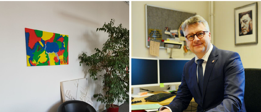 Rechts Otti und dahinter Strauß - und wem gehört das Büro links?