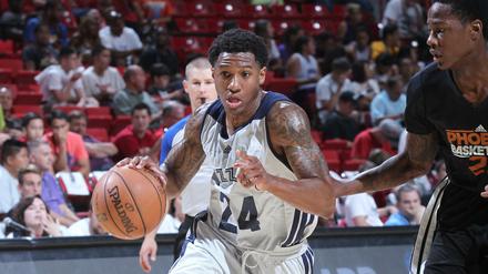 Weitgereist. Gerald Robinson, hier im Trikot des Summer-League-Teams der Memphis Grizzlies, stand schon in Belgien, Israel, Lettland, Frankreich und dem Iran unter Vertrag.