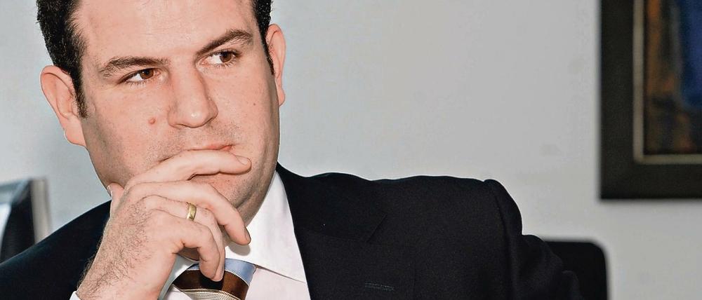 SPD-Fraktionsvize Hubertus Heil beim Interview