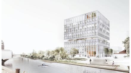 So könnte das neue Herzzentrum der Charité am Virchow-Campus in Berlin-Wedding aussehen.