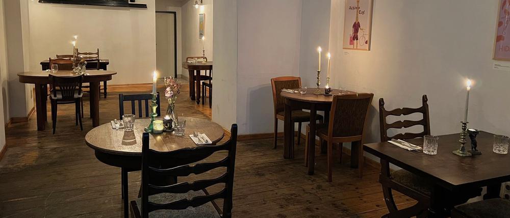 Gastraum der „Schneiderei“ in Prenzlauer Berg.