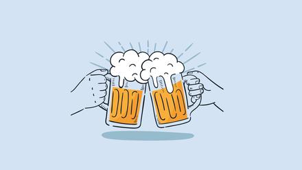 Illustration: Ein Prosit dem alkoholfreien Bier.