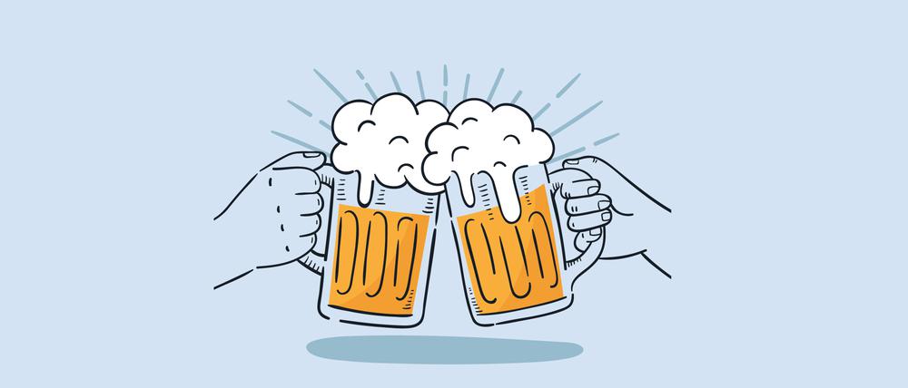 Illustration: Ein Prosit dem alkoholfreien Bier.