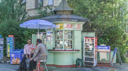 Denkmalgeschützter Kiosk am Charlottenburger Steinplatz.