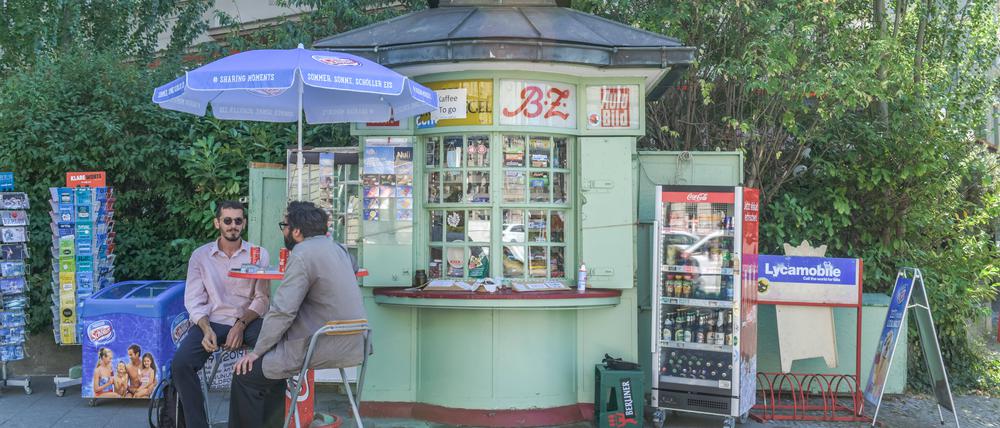 Denkmalgeschützter Kiosk am Charlottenburger Steinplatz.