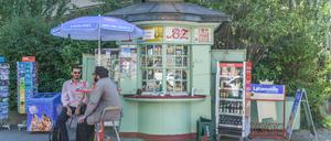 Denkmalgeschützter Kiosk am Charlottenburger Steinplatz.