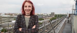 Geraldine Rauch, Präsidentin der Technischen Universität Berlin, auf dem Dach des Hauptgebäudes der TU.