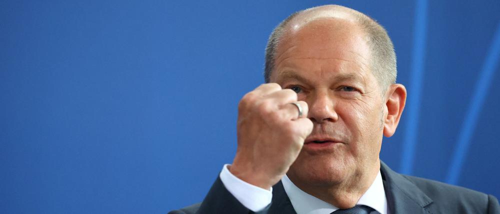 Der Bundeskanzler Olaf Scholz (SPD).