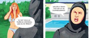 Stress am Pool: Eine Szene aus „Freibad“.