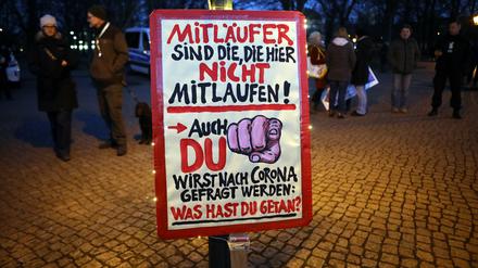Protest von Impfgegnern 