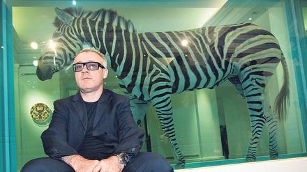 Star und Streifen. Damien Hirst bei einer Auktion im Jahr 2008.