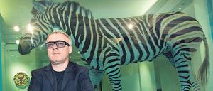 Star und Streifen. Damien Hirst bei einer Auktion im Jahr 2008.