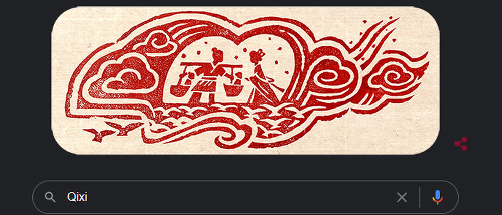 Das Google Doodle zu Qixi.