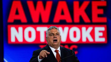 Ungarns Premier, Viktor Orban, am Donnerstag auf der CPAC in Dallas, Texas. 