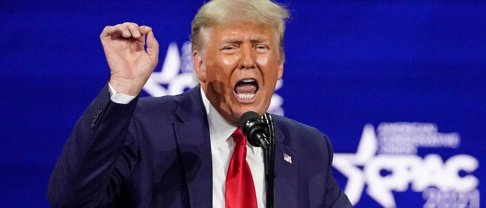 Donald Trump trat 2021 auf der CPAC-Konferenz in Orlando erstmals wieder öffentlich auf.