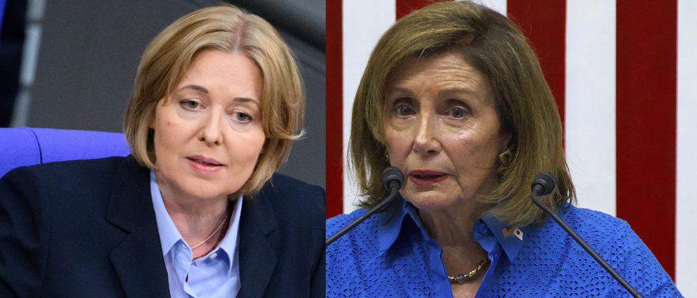 Nancy Pelosi (r.) war der höchste US-Besuch in Taiwan seit 25 Jahren. Bärbel Bas sollte ihrem Beispiel folgen.