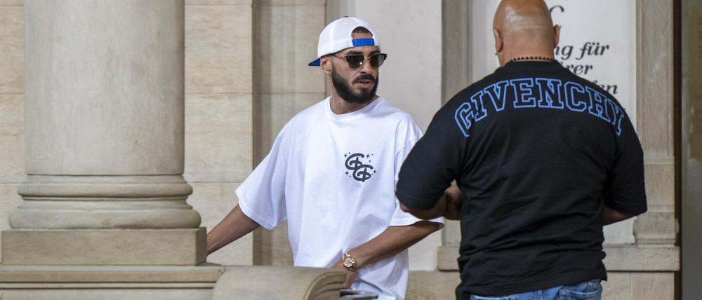 Rapper Shindy (l.) verweigerte als Zeuge die Aussage.