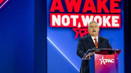 Ungarns Premier Viktor Orbán spricht auf der CPAC in Texas.