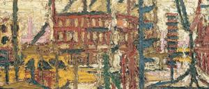 Mornington Crescent, 1965. Ein Gemälde von Frank Auerbach.