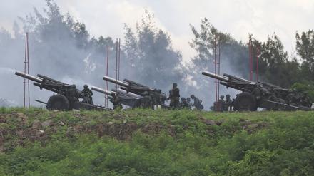 Taiwanesische Soldaten bei einer Übung im südlichen Landkreis Pingtung.