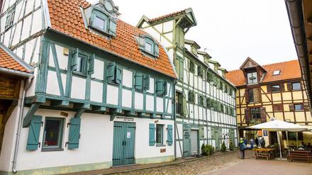 Fachwerkhäuser im litauischen Klaipeda
